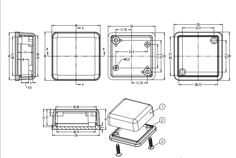 plastic distribution box